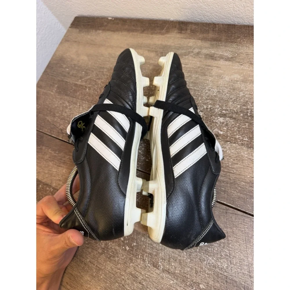 Adidas Gloro 15.1 FG/AG Black/White Leather Football Boots - US Size 10 Soccer